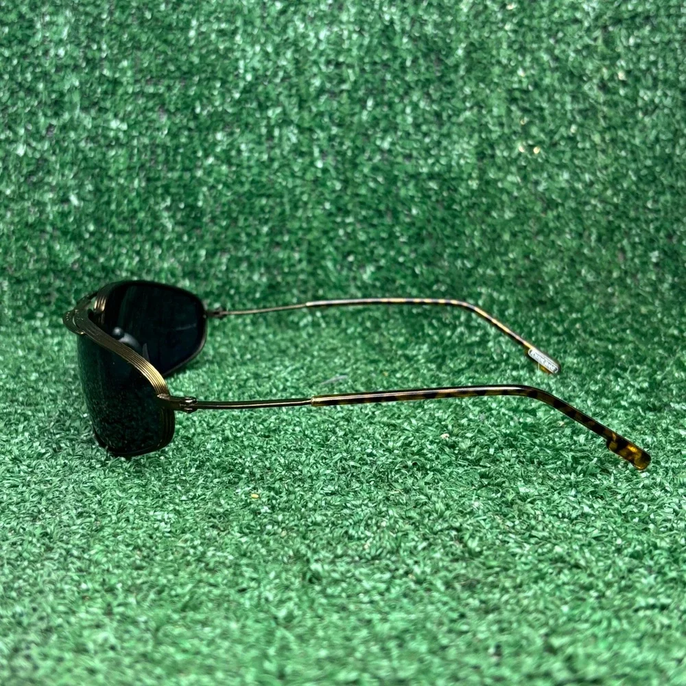 Foster Grant Sport Grip Metal Steampunk Cyberpunk Grunge Sunglasses Gold Mens